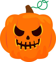 Fototapeta premium Halloween Pumpkins Illustration