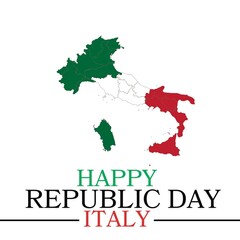 Happy Republic day Italy.  Republic Day of Italy background illustration