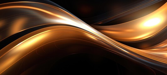 Abstract background by black and gold colour with liquid fluid texture for background, banner