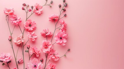 Elegant Pink Flower Wall Decoration