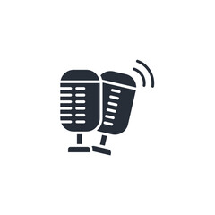 microphone icon. vector.Editable stroke.linear style sign for use web design,logo.Symbol illustration.