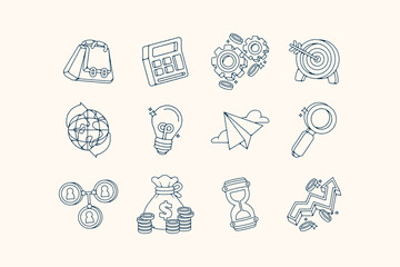 Hand Drawn Business Doodle Illustration