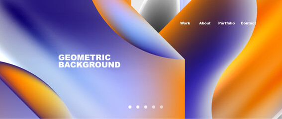 Glassmorphism geometric abstract background. Vector Illustration For Wallpaper, Banner, Background, Card, Book Illustration, landing page