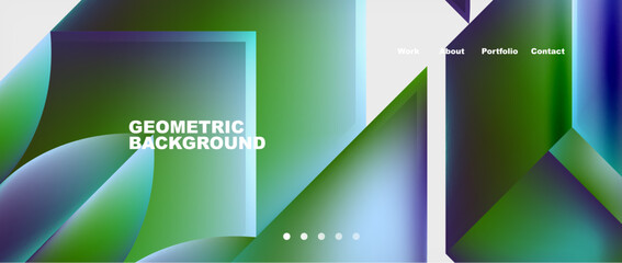 Minimal geometric web site page template design. Vector Illustration For Wallpaper, Banner, Background, Card, Book Illustration, landing page