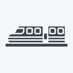 Icon High Speed Train. related to Smart City symbol. glyph style. simple design illustration