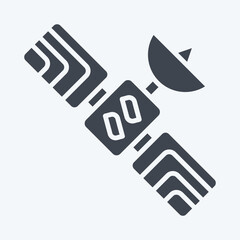 Obraz premium Icon Satellite. related to Smart City symbol. glyph style. simple design illustration