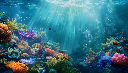 coral reef with fish