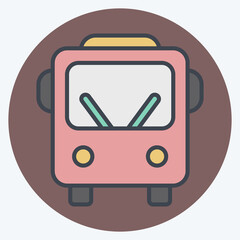 Icon Public Transport. related to Smart City symbol. color mate style. simple design illustration