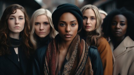 Obraz premium women from different ethnic backgrounds, symbolizing racial diversity to combat racism