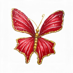 Crimson and Gold Butterfly