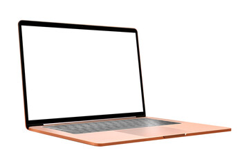 Laptop png blank screen, transparent background