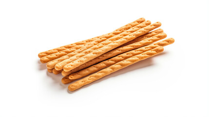 crispy wafer stick Stick on white background 