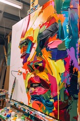 Expressionist Portrait in the Making: A Captivating Studio Production