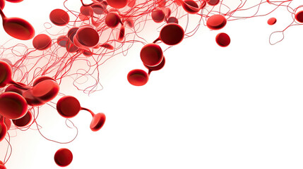 Red Blood cells flow through veins Human body system 