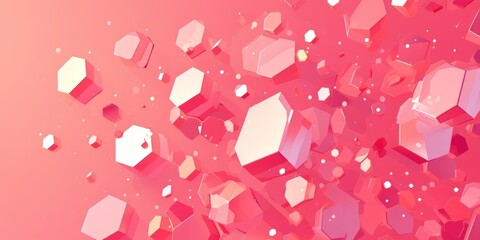 Pink Geometry Hexagon Abstract background