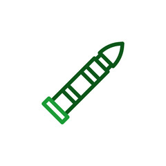 Bullet icon duocolor green military illustration.