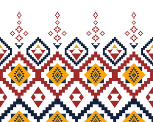 abstract Traditional geometric ethnic fabric pattern ornate elements with ethnic patterns design for textiles, rugs, clothing, sarong, scarf, batik, wrap, embroidery, print, curtain, carpet, wallpaper