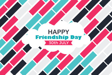 Obraz premium Happy Friendship Day 30 July Abstract Background for Your Graphic Resource