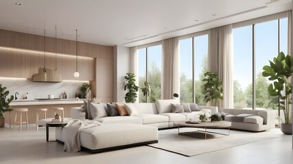 modern, smart, room, interior, apartment, house, home, design, furniture, living, wall, decoration, white, sofa, contemporary, floor, style, luxury, living room, window, background, table, bright