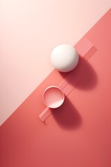 Soft 3D Shapes in a Minimalistic Flat Lay Photography Arrangement