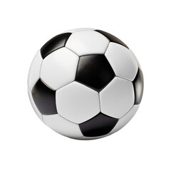 Fototapeta premium Black and white soccer ball on the transparent background.