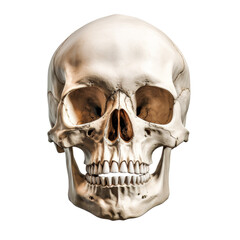 Obraz premium A human skull isolated on white background