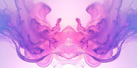 Pink and Purple Symmetrical Abstract Liquid Background