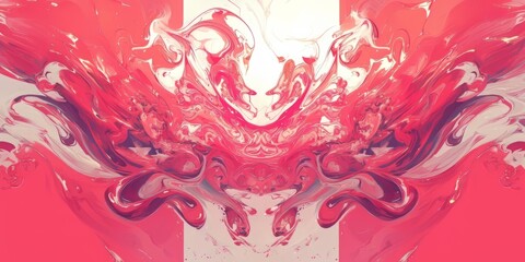 Red Abstract Liquid Background