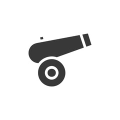 Cannon icon solid grey military illustration