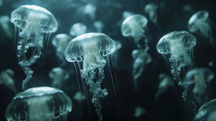 Jellyfish Ballet in the Depths