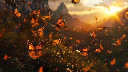 Monarchs Over the Mountain Range