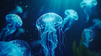 Submerged Jellyfish Dance