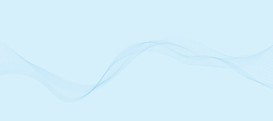 Abstract vector modern background with blue wavy lines and particles. Technology backdrop.