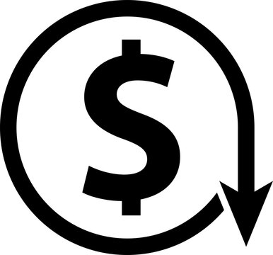 Cost reduction icon vector finance concept for graphic design, logo, web site, social media, mobile app, ui illustration