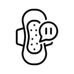 Vector black line icon for Menopause