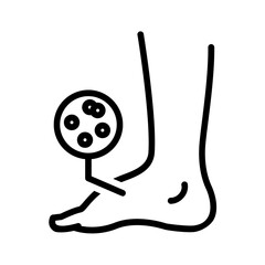 Vector black line icon for Edema