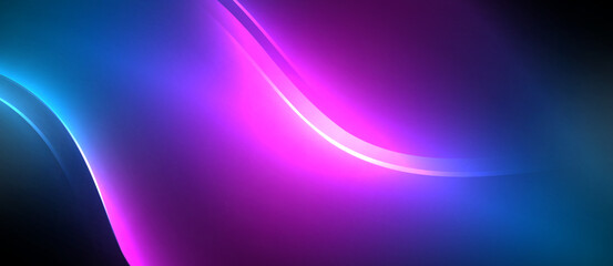 A mesmerizing pattern of electric blue and violet gas circles on a black background, creating a vibrant display of graphics reminiscent of water in purple and magenta hues