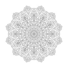 Creative Unique Mandala Coloring Book Page for kdp Book Interior