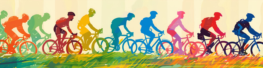 Gruppe Radrennfahrer, made by AI