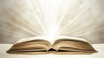Fototapeta premium A book is open to a page with a white background