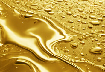  Oil backgrond. Golden Liquid.