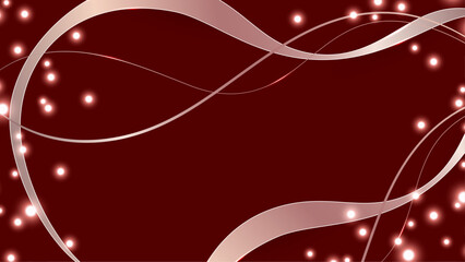 Deep red sparkle background with pink wavy forms