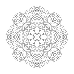 Floral Fantasy Mandala Coloring Book Page for kdp Book Interior