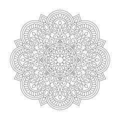 Mindfulness Mandala coloring book page for kdp book interior