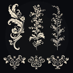 Obraz premium Ornament frame set