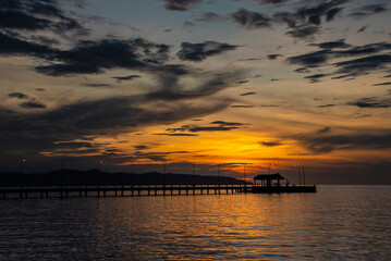 Sunset over the sea