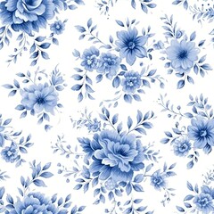 blue floral background