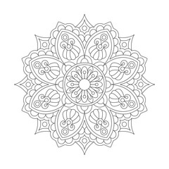 Zen Zenith Mandala Coloring Book Page for kdp Book Interior