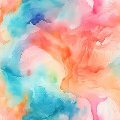 seamless pattern with rainbow and clouds