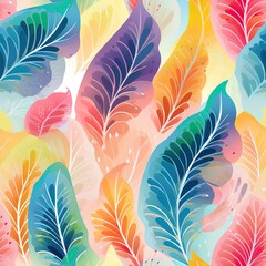 seamless pattern with feathers